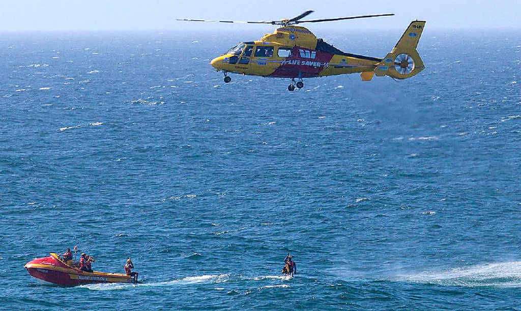 MIXED DAY: The Ballina Jet Boat Rescue and the Westpac Lifesaver Rescue Helicopter crews at their training day on Sunday and, below, some of the damage to the cars owned by volunteers from Ballina Jet Boat Rescue. MIXED DAY: The Ballina Jet Boat Rescue and the Westpac Lifesaver Rescue Helicopter crews at their training day on Sunday and, below, some of the damage to the cars owned by volunteers from Ballina Jet Boat Rescue.